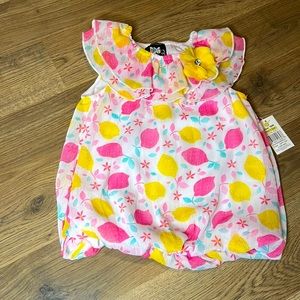 DDG Darlings Lemon Summery Balloon Dress Size 18 months.